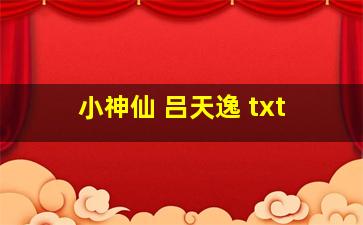 小神仙 吕天逸 txt